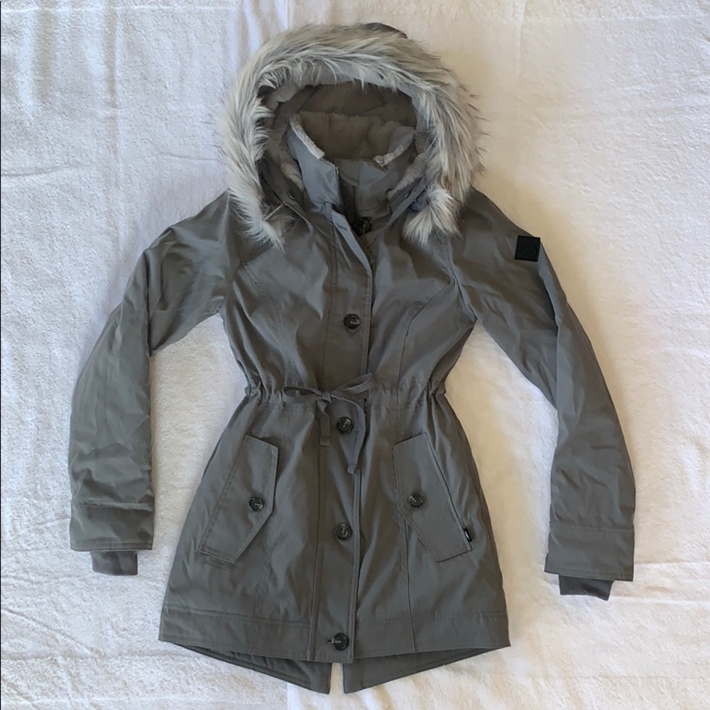 Hollister Cozy Lined Parka Fur Hood